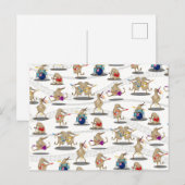 Kiwi Music Pattern Briefkaart (Voorkant / Achterkant)