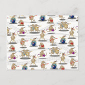 Kiwi Music Pattern Briefkaart (Voorkant)