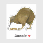 Kiwi N.Z. Bird Sticker (Vel)