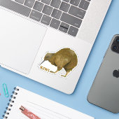 Kiwi N.Z. Bird Sticker (Laptop met iPhone)