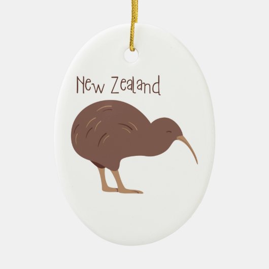 Kiwi New Zealand Bird Keramisch Ornament (Voorkant)