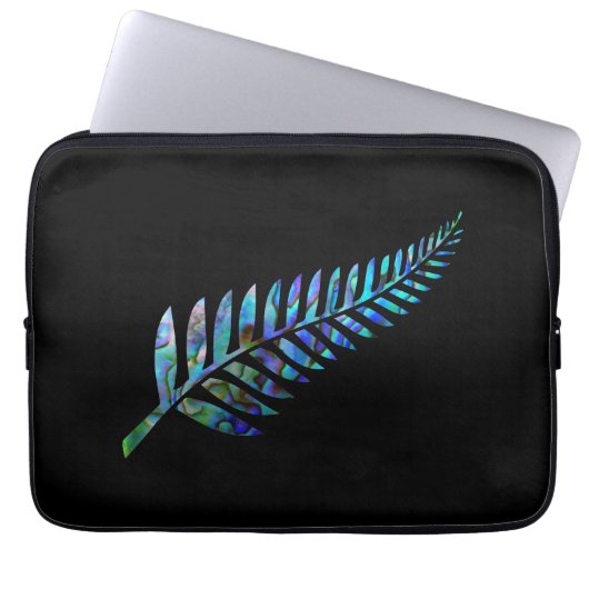 KIWI NEW ZEALAND FERN PAUA LAPTOP SLEEVE (Voorkant)