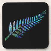 KIWI NEW ZEALAND FERN PAUA STONE ONDERZETTER (Voorkant)