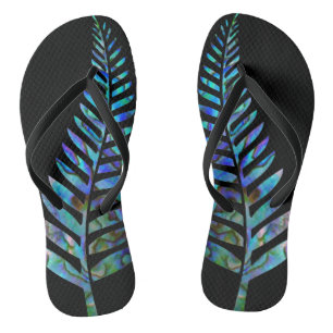 KIWI NEW ZEALAND FERN PAUA TEENSLIPPERS