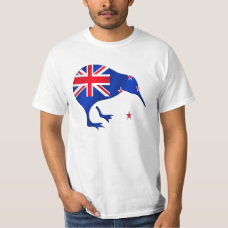kiwi New Zealand flag soccer football giftes T-shirt