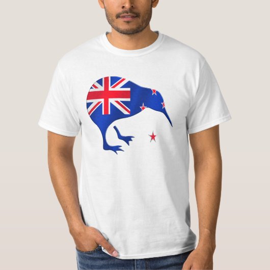 kiwi New Zealand flag soccer football giftes T-shirt (Voorkant)