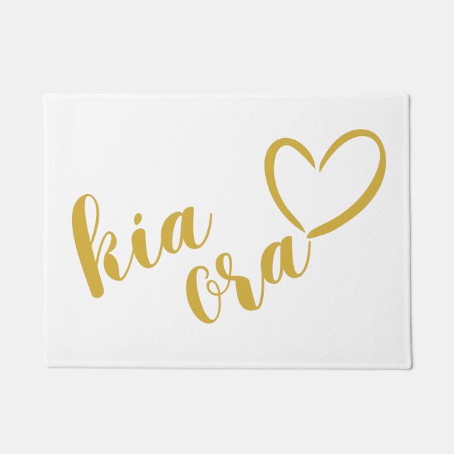 KIWI NEW ZEALAND KIA ORA NZ MAORI WELCOME WORD DEURMAT (Voorkant)