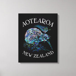 KIWI NEW ZEALAND KIWI PAUA CANVAS AFDRUK