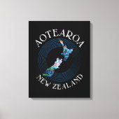 KIWI NEW ZEALAND MAP PAUA CANVAS AFDRUK (Voorkant)