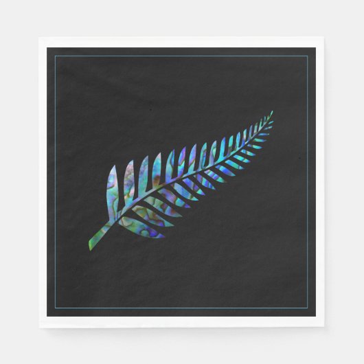 KIWI NEW ZEALAND PAUA FERN NAPKIN SERVET (Voorkant)