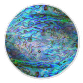 KIWI NEW ZEALAND PAUA KERAMISCHE KNOP (Voorkant)