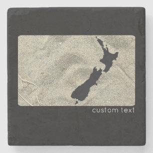 KIWI NEW ZEALAND SAND BEACH BLACK NZ KIWIANA STENEN ONDERZETTER