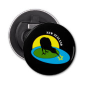 Kiwi - Nieuw-Zeeland Bird & Bro Reizen (Party) Button Flesopener (Voorkant)