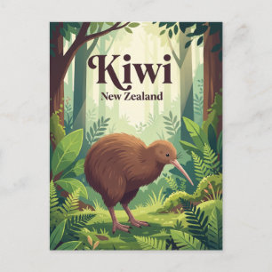 Kiwi, Nieuw-Zeeland Briefkaart