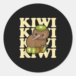 Kiwi Nieuw-Zeeland Citaat voor een Kiwi Vogel Lief Ronde Sticker