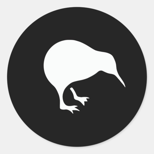 Kiwi Nieuw-Zeelands embleem Ronde Sticker (Voorkant)