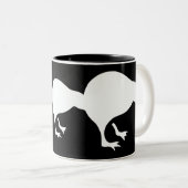 Kiwi Nieuw-Zeelands embleem Tweekleurige Koffiemok (Voorkant rechts)