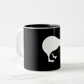 Kiwi Nieuw-Zeelands embleem Tweekleurige Koffiemok (Voorkant links)