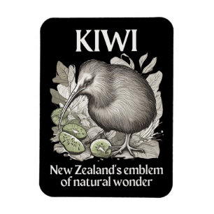 Kiwi: Nieuw-Zeelands embleem van natuurlijke wonde Magneet
