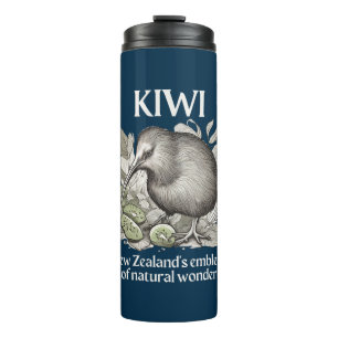 Kiwi: Nieuw-Zeelands embleem van natuurlijke wonde Thermosbeker