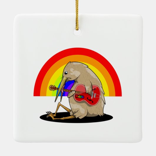 Kiwi Nieuw-Zeelandse muziek Keramisch Ornament (Achterkant)