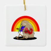 Kiwi Nieuw-Zeelandse muziek Keramisch Ornament (Voorkant)