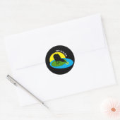 Kiwi - Nieuw-Zeelandse Vogel & Bro Mode (reizen) Ronde Sticker (Envelop)