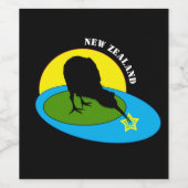 Kiwi - Nieuw-Zeelandse Vogel & Broer Reizen (Wijn/ Wijn Etiket (Enkel label)
