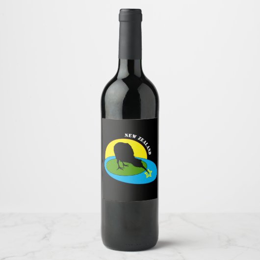 Kiwi - Nieuw-Zeelandse Vogel & Broer Reizen (Wijn/ Wijn Etiket (Voorkant)