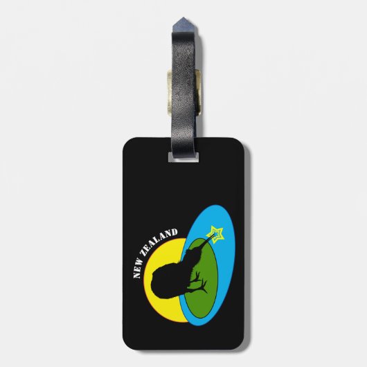 Kiwi - Nieuw-Zeelandse Vogel- en Bro-reis (bagage) Bagagelabel (Achterkant verticaal)