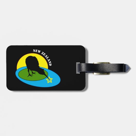 Kiwi - Nieuw-Zeelandse Vogel- en Bro-reis (bagage) Bagagelabel (Achterkant horizontaal)