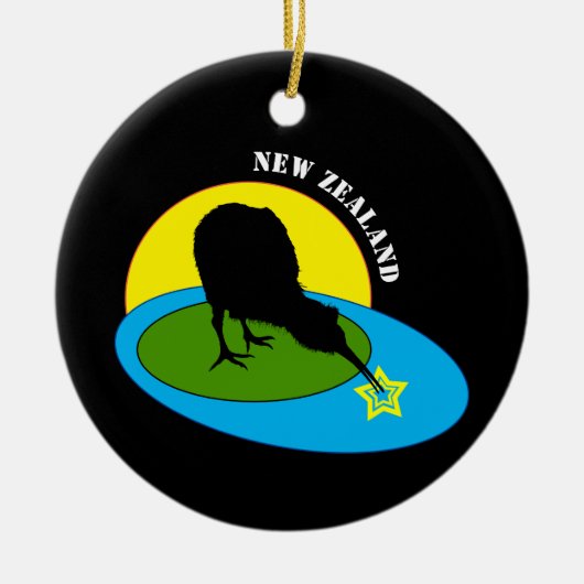 Kiwi - Nieuw-Zeelandse vogelreis en Bro-reizen (Ke Keramisch Ornament (Voorkant)