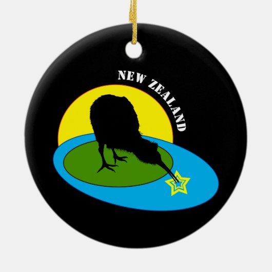 Kiwi - Nieuw-Zeelandse vogelreis en Bro-reizen (Ke Keramisch Ornament (Achterkant)