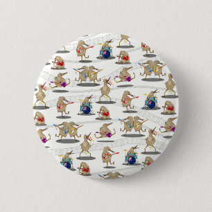 Kiwi NZ MUSIC PATTERN Ronde Button 5,7 Cm