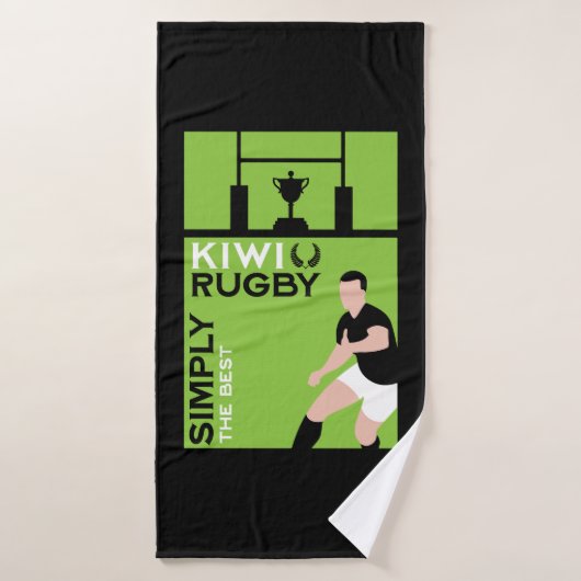 Kiwi NZ Rugby Spelers Kunst Badhanddoek (Badhanddoek)