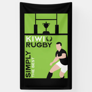 Kiwi NZ Rugby Spelers Kunst Spandoek