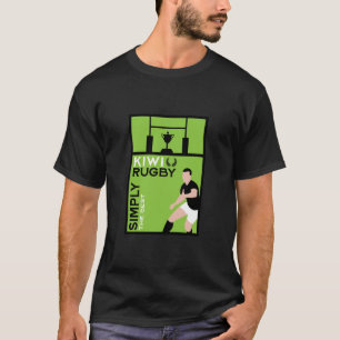 Kiwi NZ Rugby Spelers Kunst T-shirt