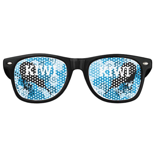 KIWI NZ Wave retro Shades / Fun Party Sunbril Zonnebril (Voorkant)