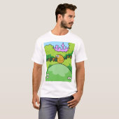 Kiwi op een heuvel. Donkere en lichte kleding T-shirt (Voorkant volledig)