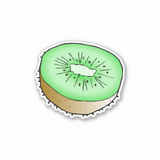 Kiwi op maat gesneden vinyl sticker (Voorkant)