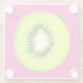 Kiwi Pattern Glazen Onderzetter (Achterkant)
