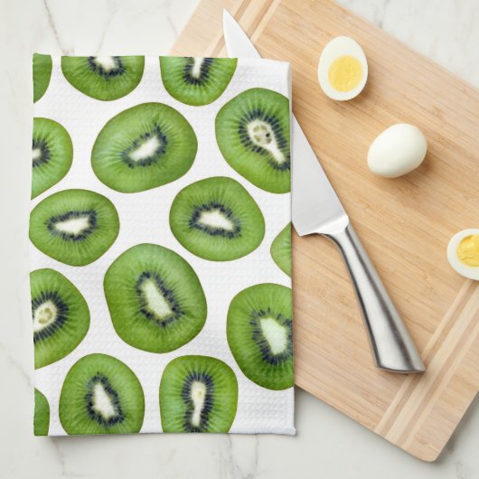 Kiwi Pattern Theedoek (Quarter Fold)