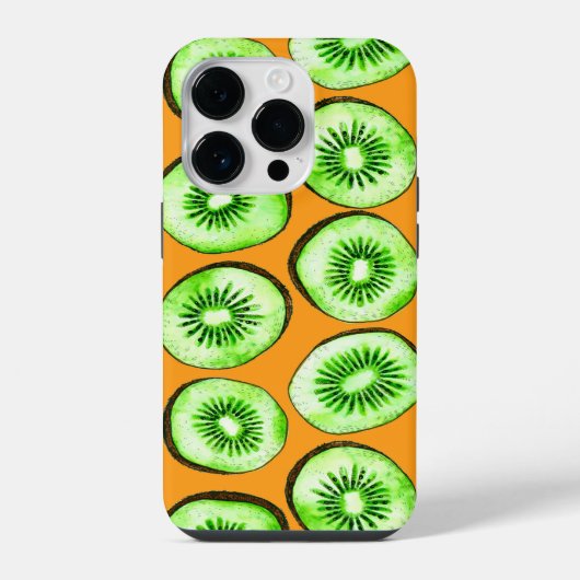 Kiwi plakjes iPhone hoesje (Achterkant)