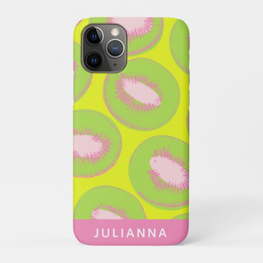 Kiwi Pop Art Fruit Chartreuse Pink op maat Case-Mate iPhone Case (Achterkant)