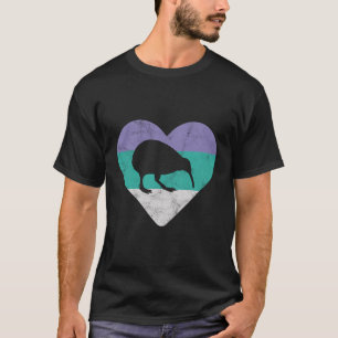 Kiwi Retro Bird Gift voor Vrouwen of Meisjes T-shirt