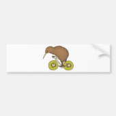 Kiwi Riding Bike met Kiwi Wheels Bumpersticker (Voorkant)