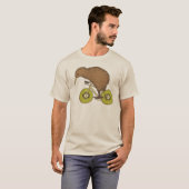 Kiwi Riding Bike met Kiwi Wheels T-shirt (Voorkant volledig)