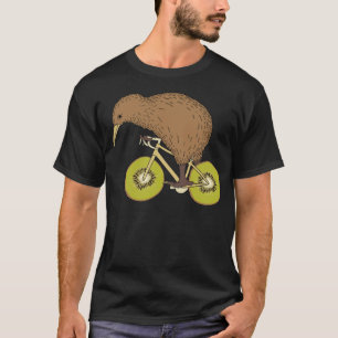 Kiwi Riding Bike With Kiwi Wheels bicycle T-shirt