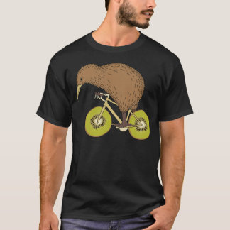 Kiwi Riding Bike With Kiwi Wheels bicycle T-shirt