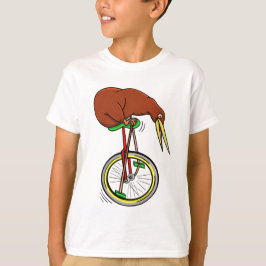 Kiwi Riding Unicycle T-shirt